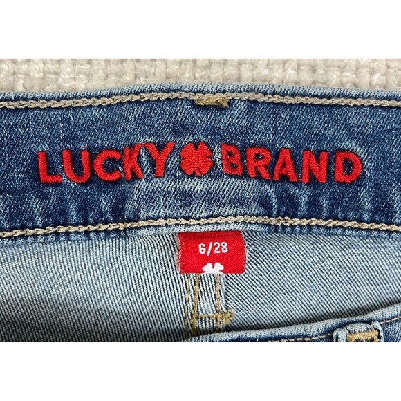 Lucky Brand Jeans Sweet Crop Women's 6 /28 Stretch Mid Rise Blue Denim - Picture 5 of 12